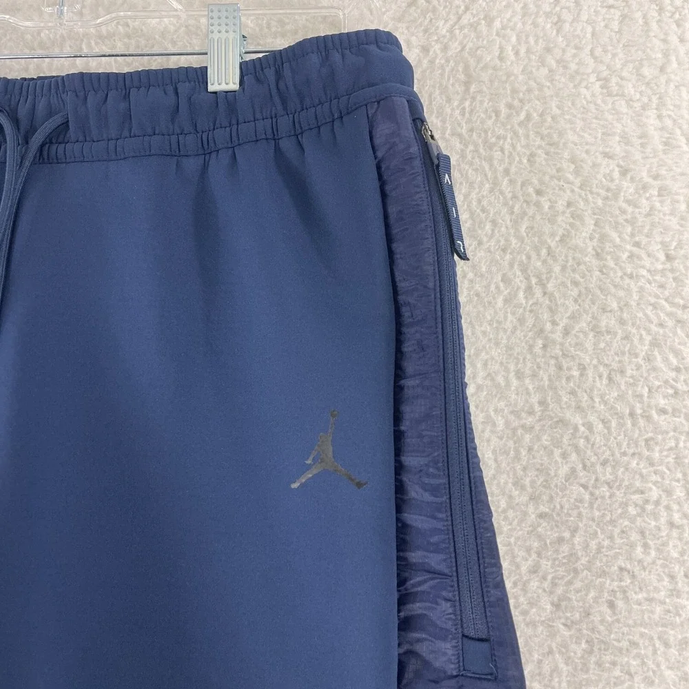 Nike Jordan Blue Training Game Straight Leg Pants Mens Pull On Drawstring Size M